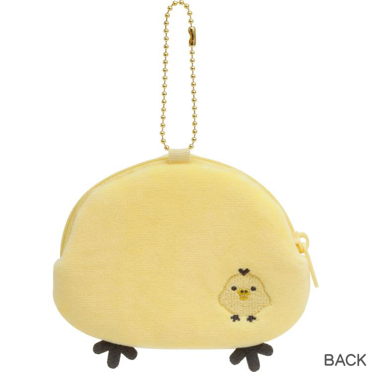 キャラクターハウス キャロルのリラックマ おしりミニコインケース キイロイトリ BASIC RILAKKUMA Favorite Things ベーシック ぬいぐるみミニポーチ 小銭入れ ボールチェーン付｜アングル2
