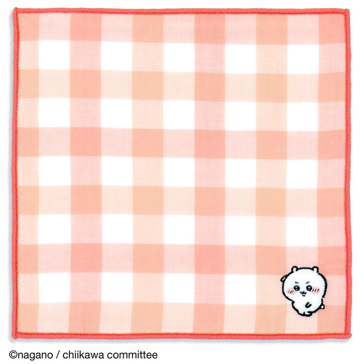 ちいかわ 41-4140080 ハンカチ 8重ガーゼ レッド