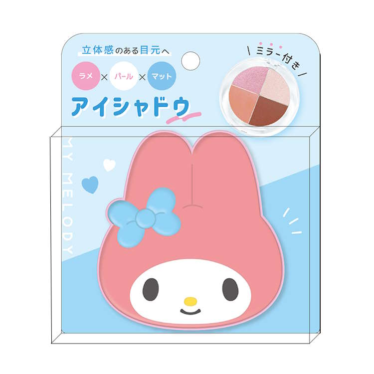 マイメロディ アイシャドウ 4色 アイシャドウ ミラー付き コンパクト ラメ パール マット 252481