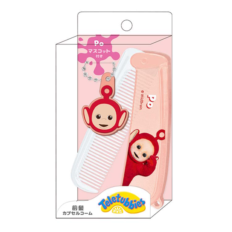 Brushes, Combs - テレタビーズ マスコット付き前髪カプセルコーム ポー クシ くし コーム 携帯 260523