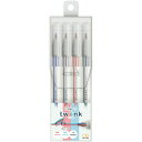 twiink ツインク 2色線ペン 4本セット A 1本で3役 カラーペン マーカーペン
