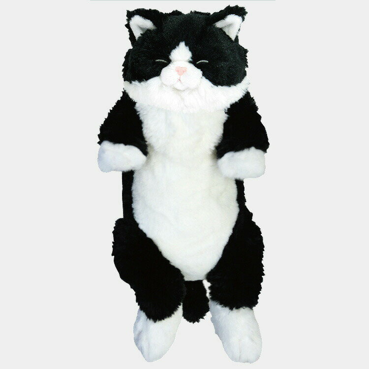 Rakuten - ひざねこ すやすやぬいぐるみ ハチワレ 051281 猫 自然な重さ