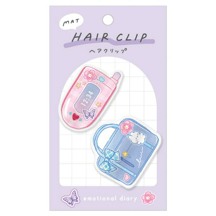 emotional diary マットヘアクリップ 243873 ガラケー スクバ