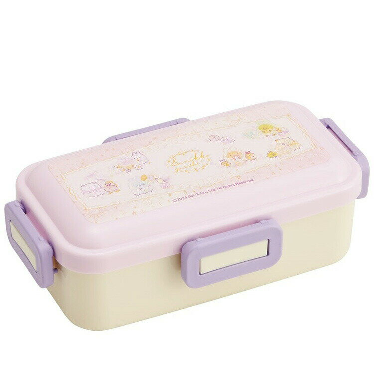 乐天商城 - すみっコぐらし PFLB6AG 抗菌食洗器対応ふわっと弁当箱 うさぎのふしぎなおまじない 1段 4点ロック