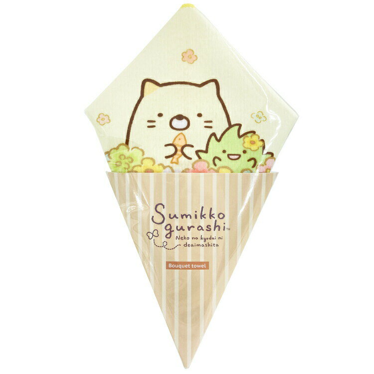 스미코구라시 타올 손수건 부케형 고양이 892872 선물 San-X 산엑스