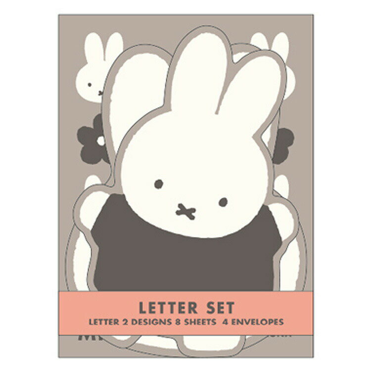 ミッフィー ダイカットカードレター グレー 053828 miffy ディックブルーナ