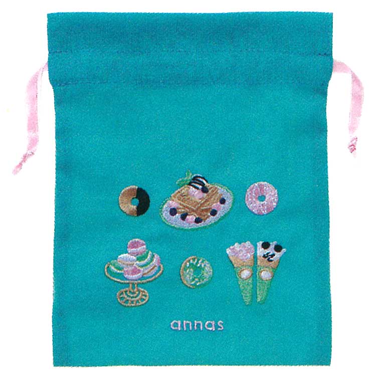 annas 刺繍ミニ巾着 マカロン 708621 アンナス 川畑杏奈