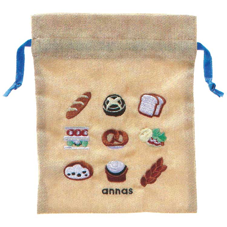 Drawstring Bags - annas 刺繍ミニ巾着 パン 708638 アンナス 川畑杏奈