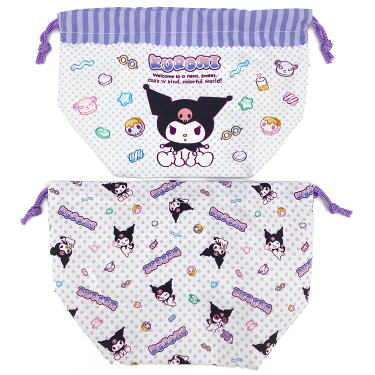 クロミ マチ付き巾着2P 897389 入園入学 SANRIO サンリオ
