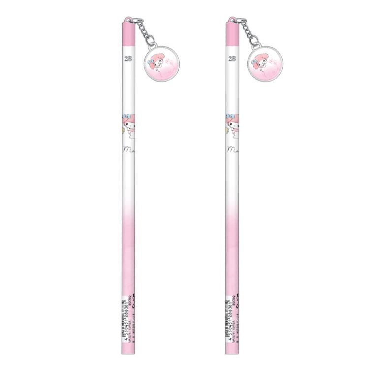 【2本セット】マイメロディ キャストチャーム付き鉛筆 2B 288381 シンプリーライン My Melody サンリオ