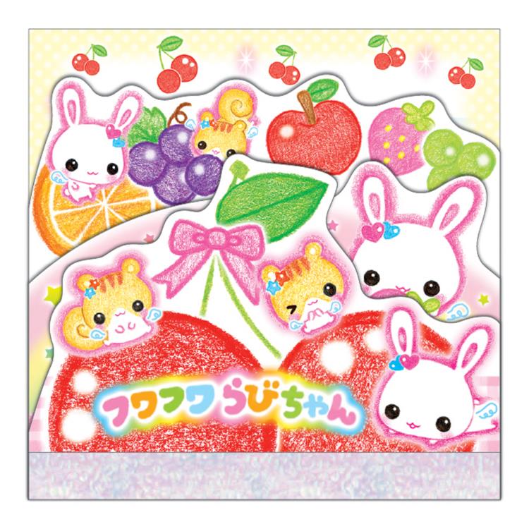 平成メモリー ダイカットスクエアメモ フワフワらびちゃん 299028 Y2K 平成レトロ ハッピーのサムネイル