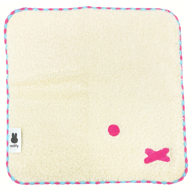 ミッフィー ふわふわ刺繍ハンカチーフ グレー 053453 miffy ディックブルーナ