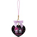 マイメロディ&クロミ モバイルアクリルストラップ ピンクブラックパーティ 566665 50th&20th My Melody KUROMI(4)