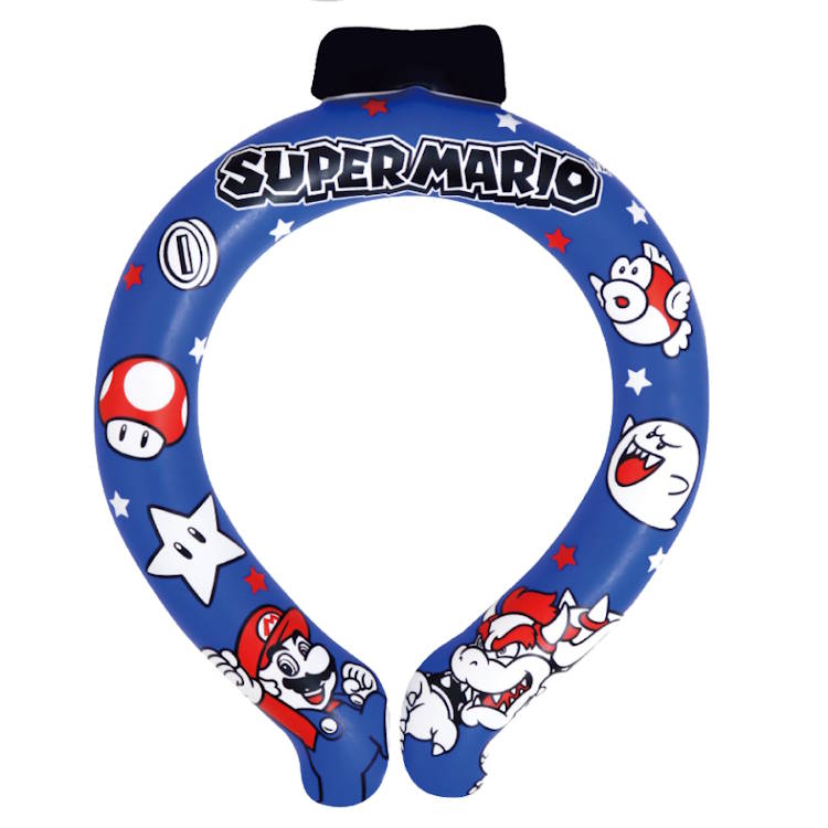 楽天キャラクターハウス　キャロルスーパーマリオ ネッククールリング S ブルー 熱中症対策 ひんやり 冷たい 冷却 サマーアイテム 340084