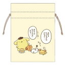 ポムポムプリン 豆巾着 YE 262726 チームプリン Pom Pom Purin サンリオ(4)