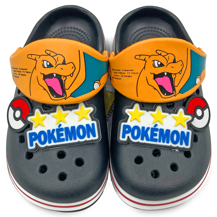 ポケットモンスター EVAサンダル 子供用 18cm BK リザードン 履物 さんだる つっかけ こども 350724(4.0)