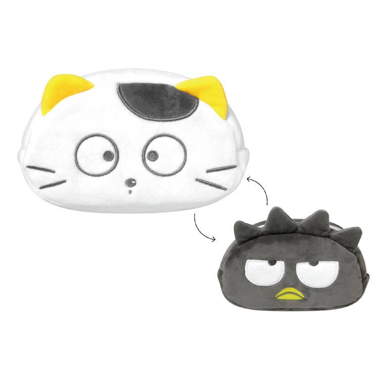 タマ&フレンズ×サンリオキャラクターズ ひっくるんペンケース タマとバッドばつ丸 リバーシブルポーチ 筆箱 ふでばこ ダイカットポーチ 小物入れ 300748
