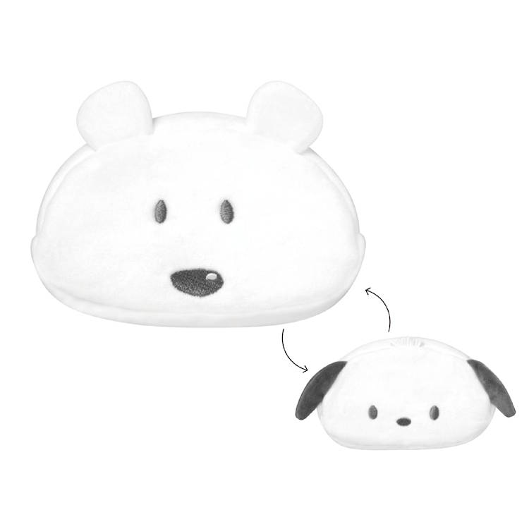 タマ&フレンズ×サンリオキャラクターズ ひっくるんペンケース ポチとポチャッコ リバーシブルポーチ 筆箱 ふでばこ ダイカットポーチ 小物入れ 300755