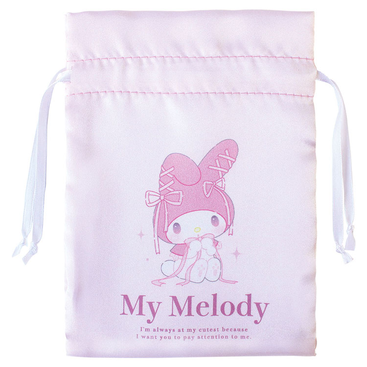 Drawstring Bags - マイメロディ サテン巾着 254293 バレエコア SANRIO サンリオ