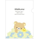 リラックマ A4クリアホルダー リラックマ&キイロイトリ BASIC RILAKKUMA Flower ベーシック フラワー ホワイト クリアファイル シングル