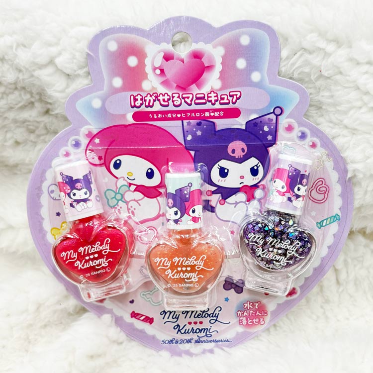 マイメロディ&クロミ はがせるマニキュア3本セット 438819 キッズコスメ サンリオ My Melody