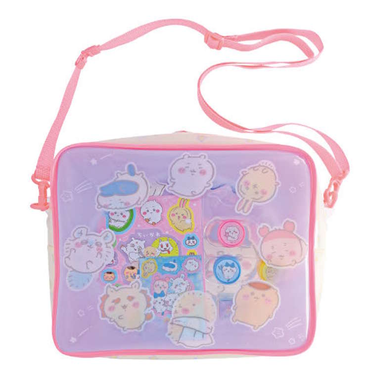 ちいかわ ステーショナリーショルダーポーチ 文具セット 文房具セット ノート シール ペン スタンプ 317457 alphakids-10422366 キャラクターハウス キャロル パッケージ画像