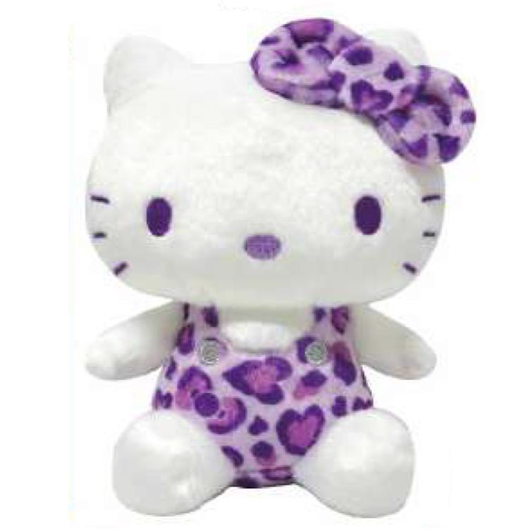 ハローキティ お座りぬいぐるみ パープル 604639 ヒョウ柄 Hello Kitty サンリオ