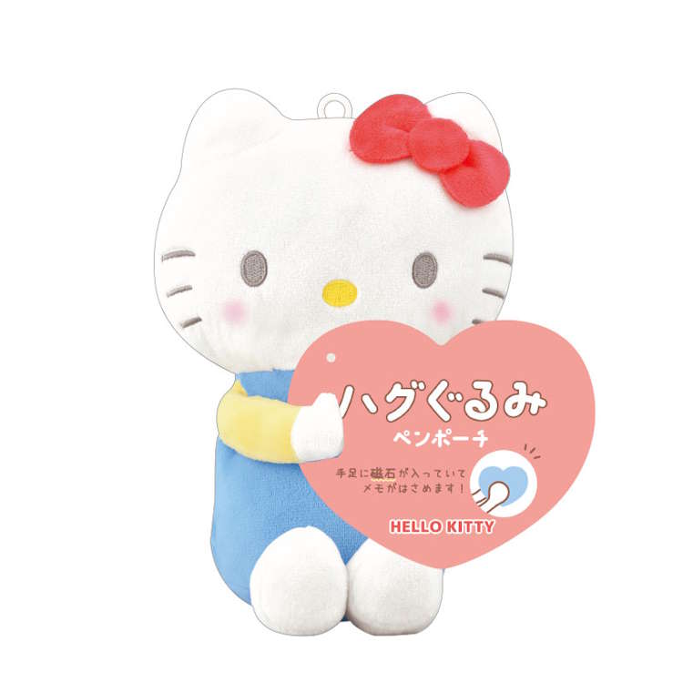 乐天商城 - ハローキティ ハグぐるみペンポーチ 筆箱 ふでばこ ペンケース 小物入れ ぬいぐるみ ダイカット 290483