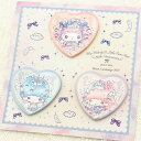 マイメロディ&リトルツインスターズ ハート缶バッジ3個セット 291496 DollyMix My Melody LittleTwinStars キキララ