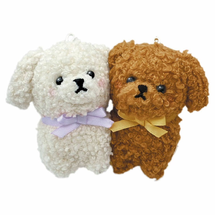 乐天商城 - プードル2 ニコぬいキーホルダー 331254 動物 アニマル ぬいぐるみマスコット