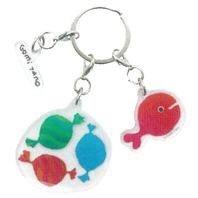 乐天商城 - Gomi Taro アクリルキーホルダー キャンディ 五味太郎 710891 絵本 きんぎょがにげた