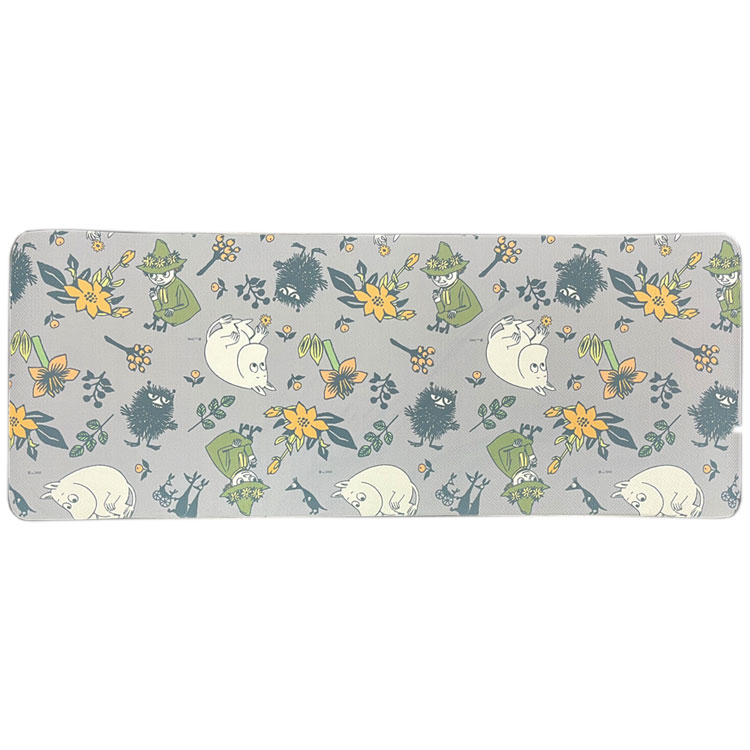 ムーミン キッチンマット 45×180cm ムーミンと草花 801558 MOOMIN スナフキン