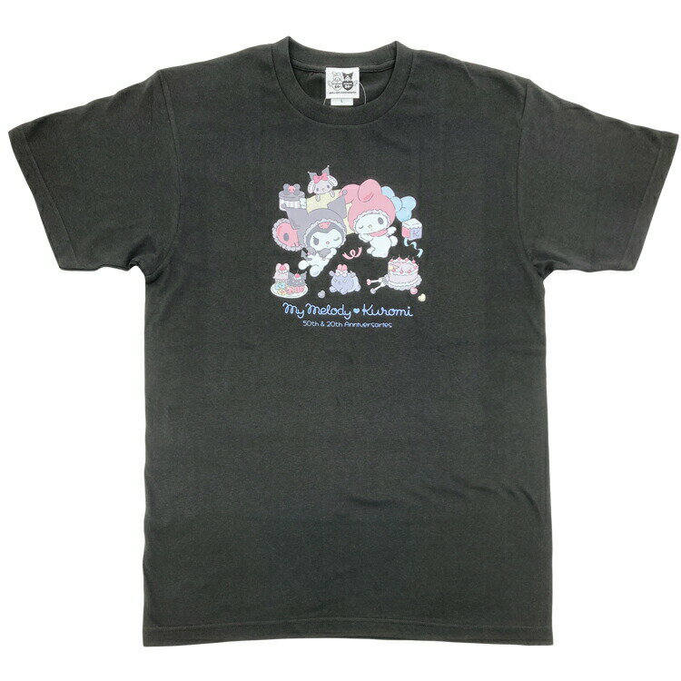 マイメロディ&クロミ Tシャツ エンジェル スモークブラック ティーシャツ 半袖 マイメロディ50周年&クロミ20周年 292257のサムネイル