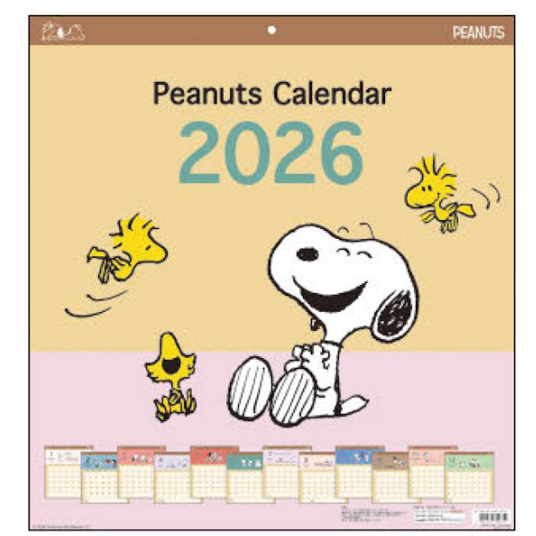 スヌーピー 2026年カレンダー ウォールカレンダースクエア 壁掛け 799612