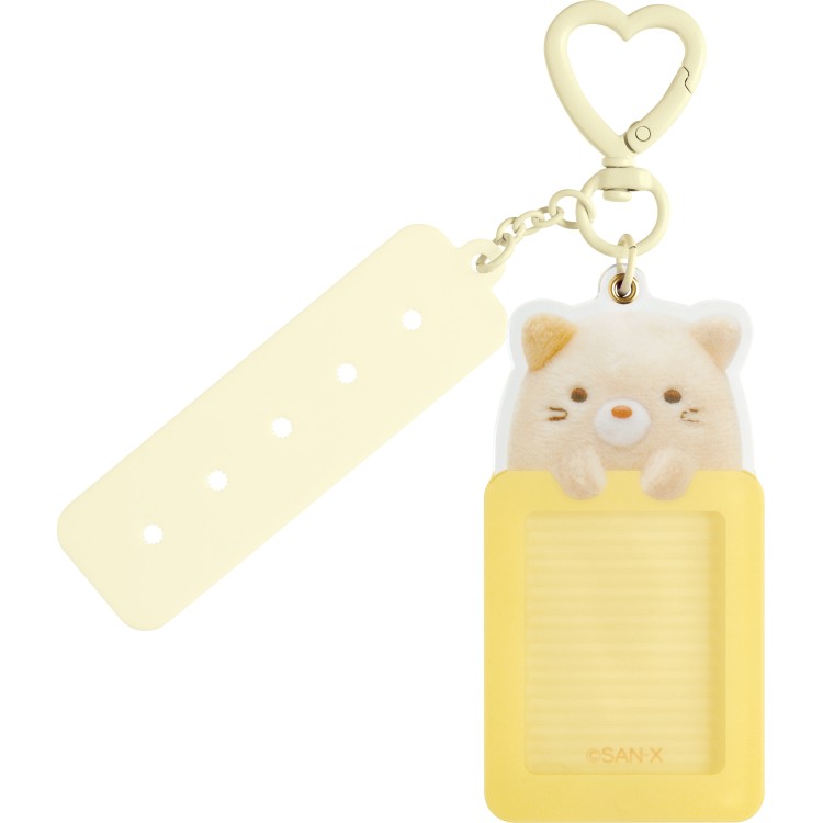 すみっコぐらし えらんでコカスタムキーホルダー ねこ えらんでコフレンズ えらんでコパーツ対応 フォトキーホルダー イエロー