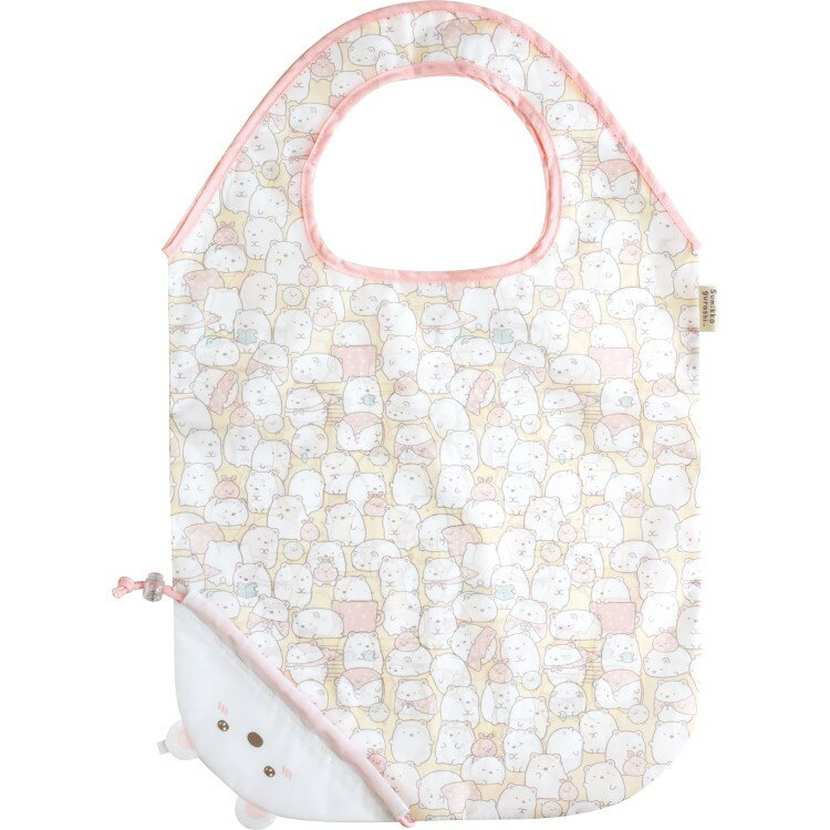 Shopping Bags, Ecology Bags - すみっコぐらし エコロン しろくま ピンク エコバッグ まるめて収納 折りたたまない