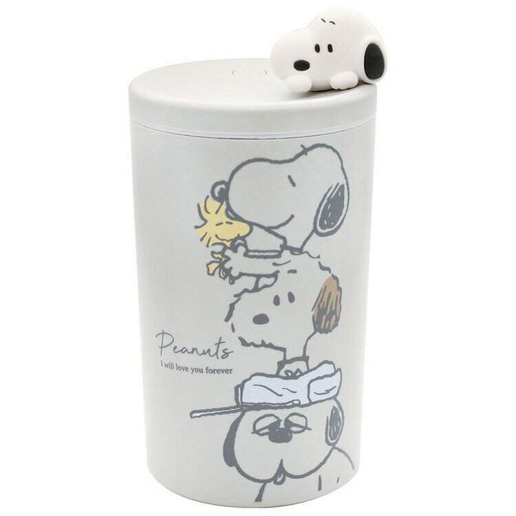 スヌーピー マスコット付きスリム加湿器 グレー 269587 ウインターアイテム PEANUTS ピーナッツ
