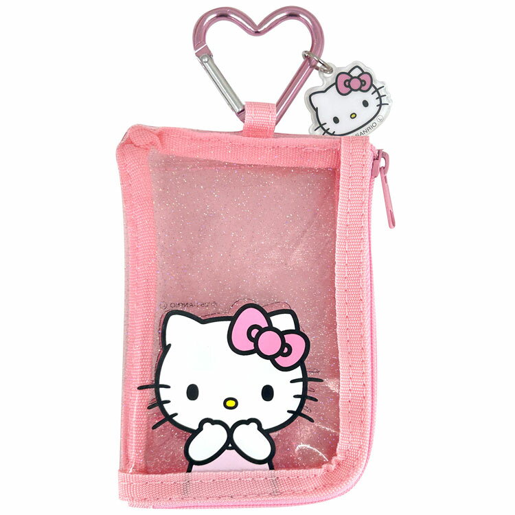 ハローキティ クリアパスコインケース ピンク 154827 ラメクリア SANRIO サンリオキャラクターズ