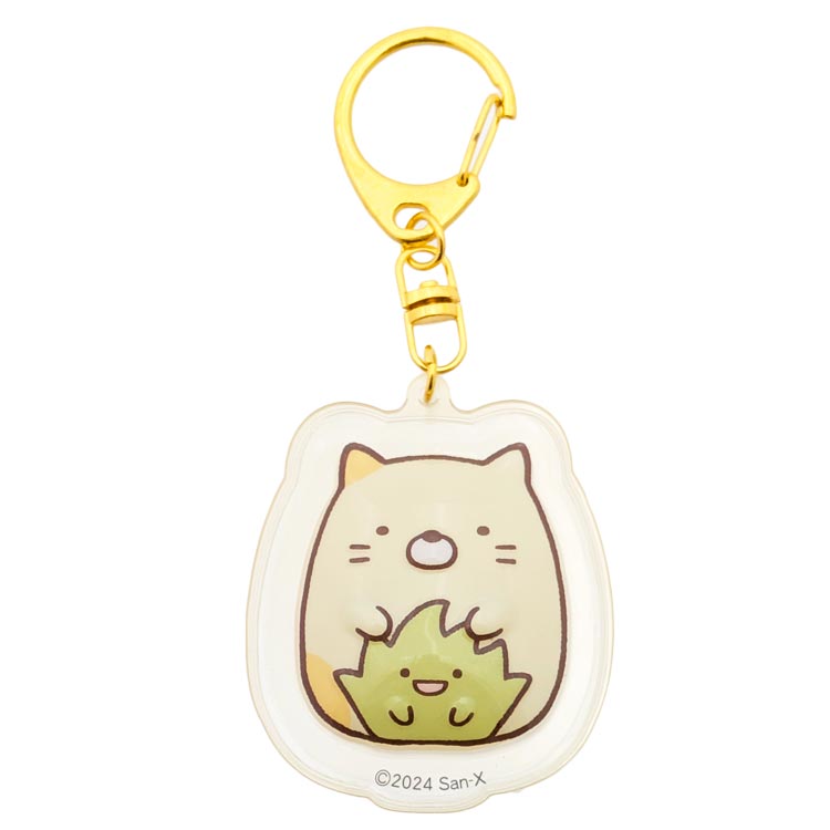 すみっコぐらし ぷっくりったいキーホルダー ねこ 582562 立体的 クリア