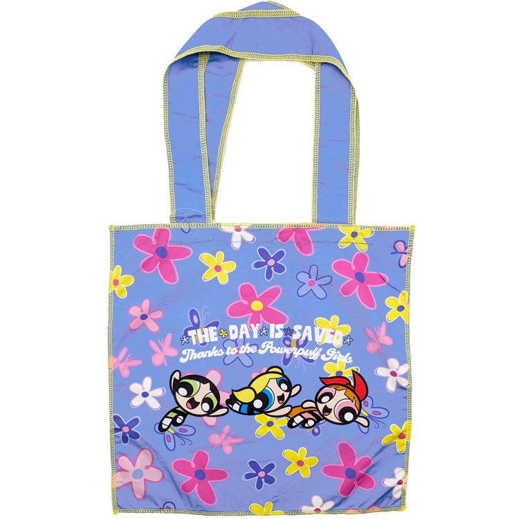 乐天商城 - パワーパフガールズ フラットトートバッグ PU 205388 パワパフ The Powerpuff Girls
