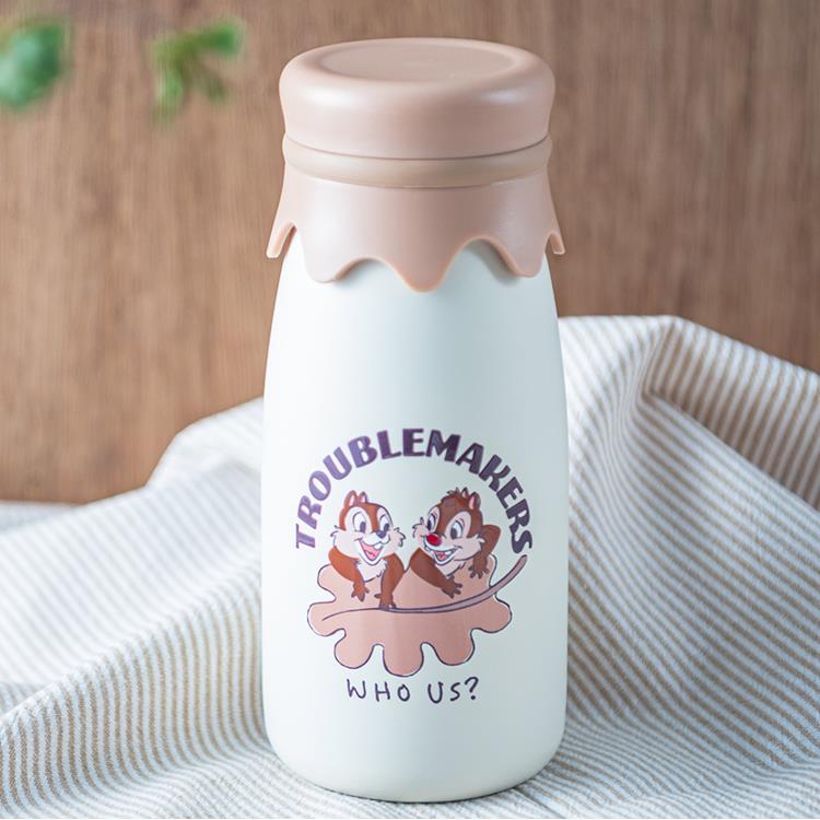 칩 & 데일 우유 병풍 스테인리스 병 320ml 826793 Chip & Dale 디즈니