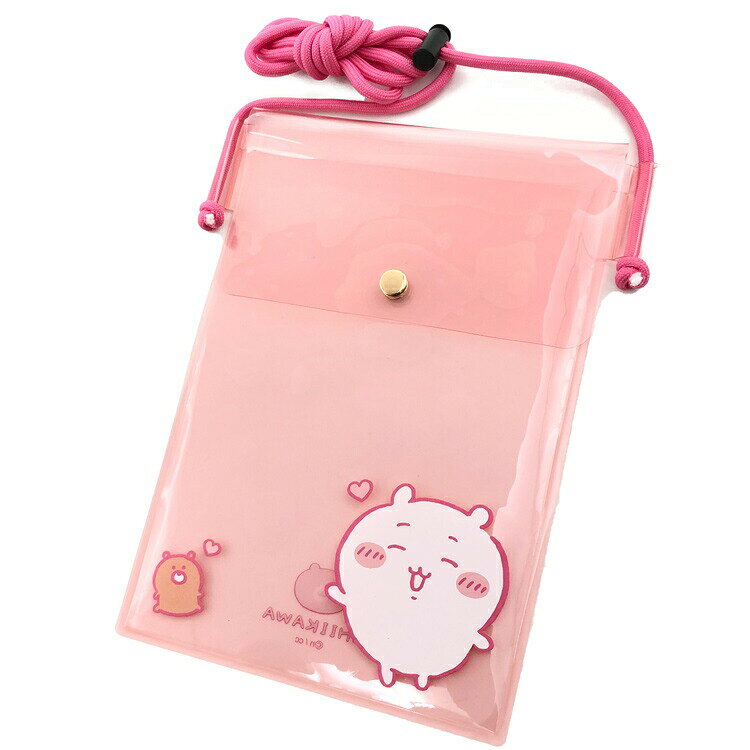 ちいかわ IIIIpocket Clear スマートフォンポーチ ピンク