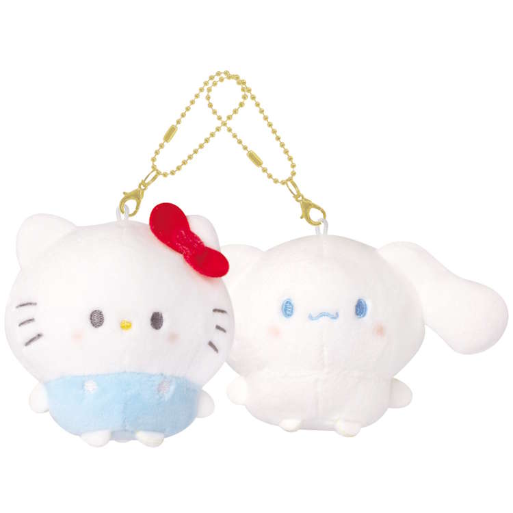 ハローキティ&シナモロール ニコぬいキーホルダー にこぬい ぬい撮り 友達とわけあえる ボールチェーン まるもっち 302827