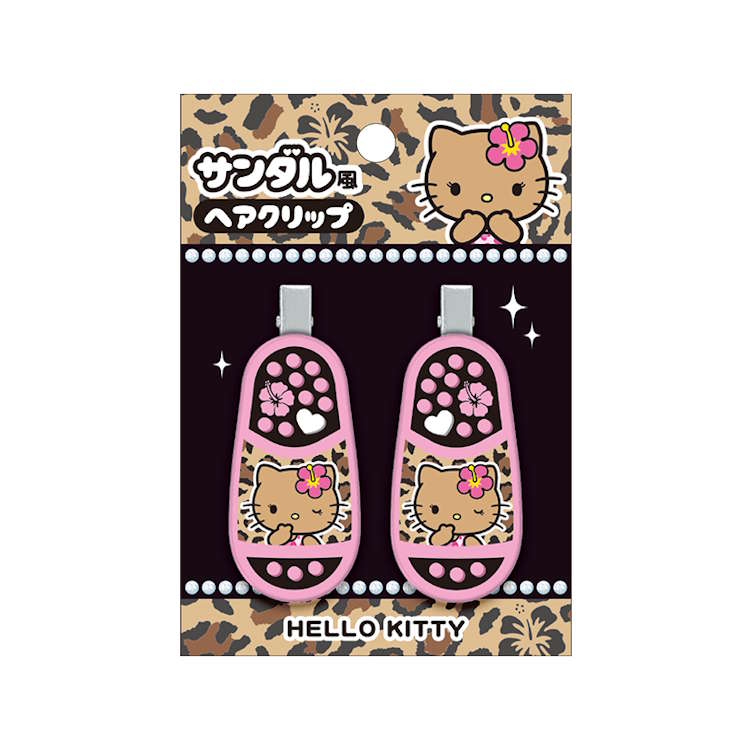 ハローキティ サンダル風ヘアクリップ 日焼け マルチクリップ 前髪クリップ クリップ 挟む 335061