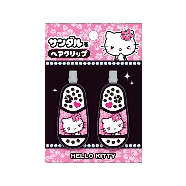 ハローキティ サンダル風ヘアクリップ うる目 マルチクリップ 前髪クリップ クリップ 挟む 335078