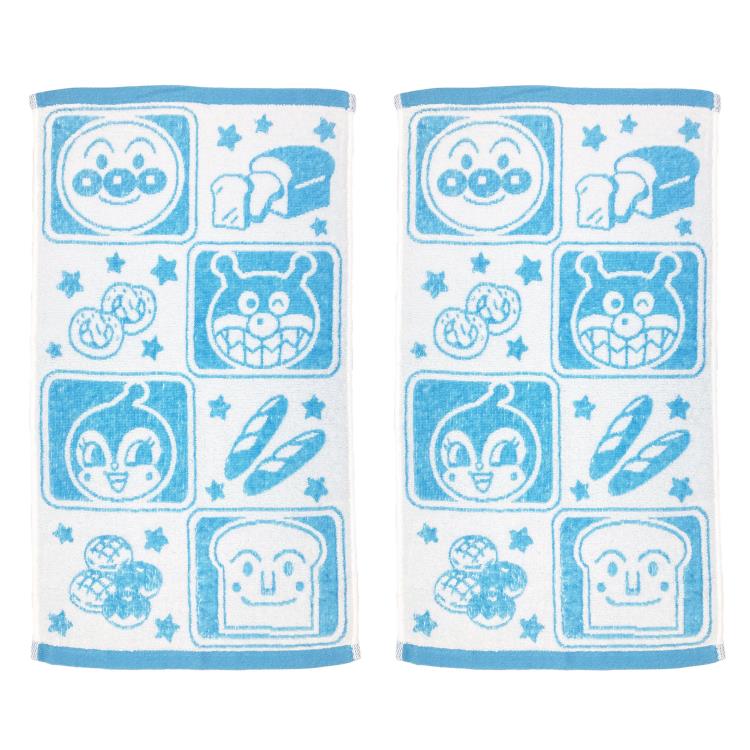 アンパンマン ジャガードフェイスタオル2P ベーカリー柄 BL 855178 入園入学 それいけ！アンパンマン ..
