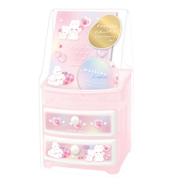 ピンク ペン立てチェスト文具ギフトセット 060856 ギフトコレクション ファンシー