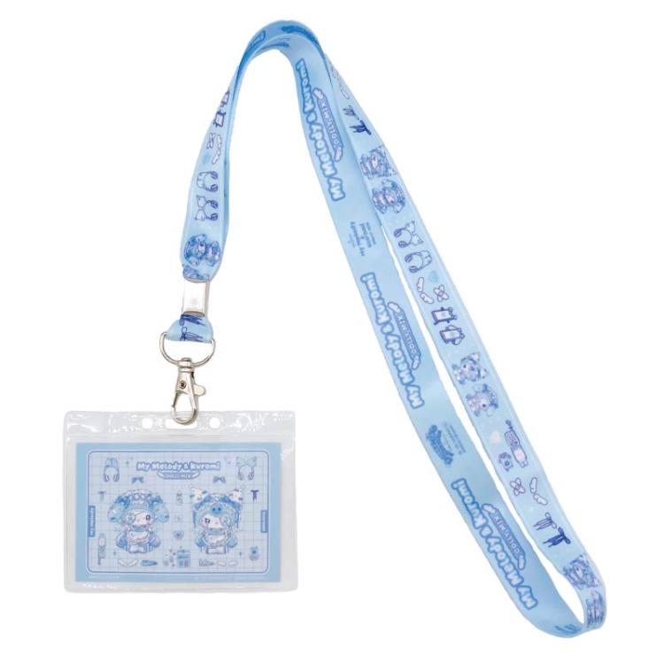 マイメロディ&クロミ 幅広ネックストラップ ブルー MU DOLLY MIX 217479