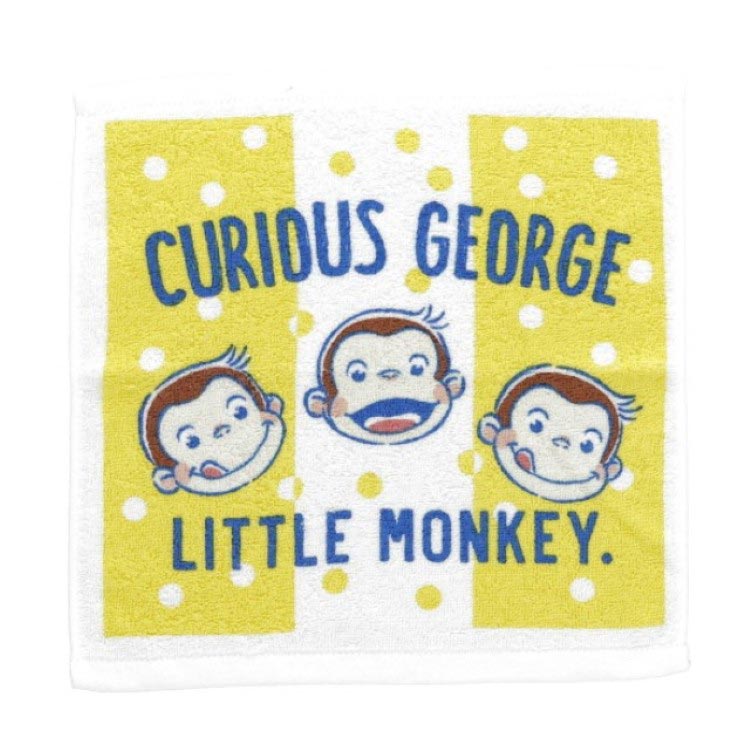 おさるのジョージ ハンドタオル2Pケース付 バナナハッピー 899740 おしぼり 丸眞 マルシン