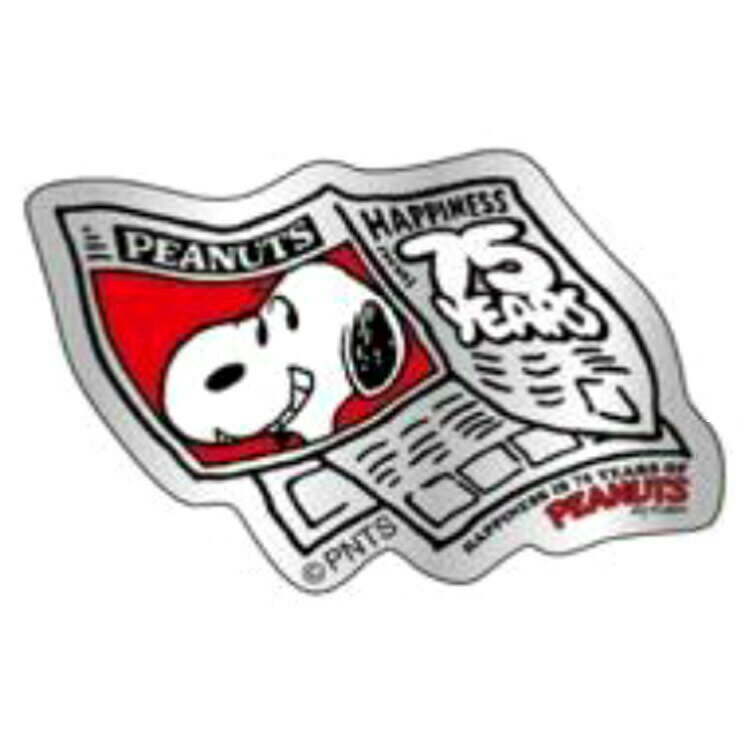 スヌーピー ステッカー 新聞C 304131 PEANUTS75周年 第2弾 ピーナッツ